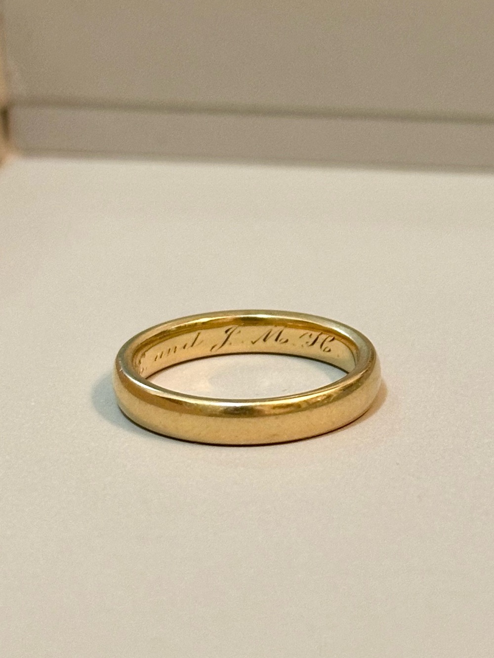 Antique Tiffany & Co. 18k Yellow Gold Wedding Band Ring 1900’s 6.5 Comfort Fit - Picture 9 of 13